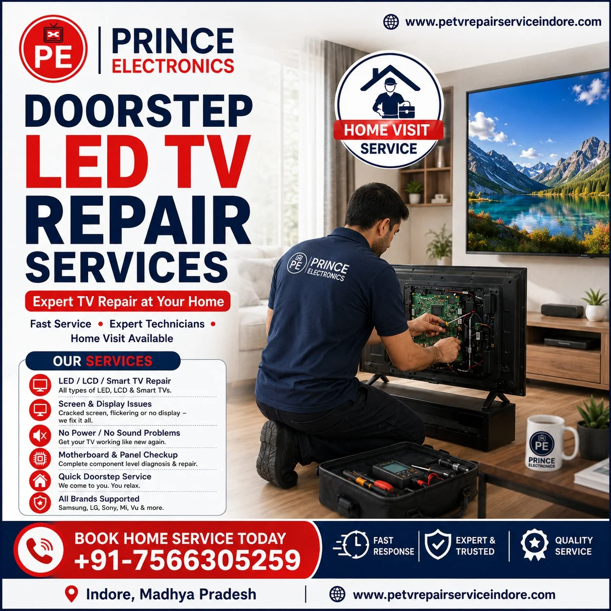 Doorstep LED TV Repair Services in Indore